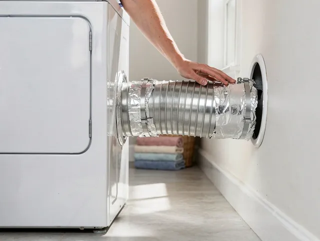 Professional dryer vent hose installation by Grove City Dryer Vent Cleaning in Grove City