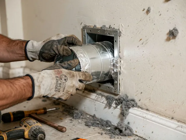 Professional dryer vent repair and installation by Grove City Dryer Vent Cleaning in Grove City